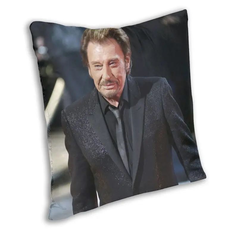 Johnny Hallyday Cushion Covers Sofa Home Decorative Rock Singer France Square Throw Pillow Case 45x45cm