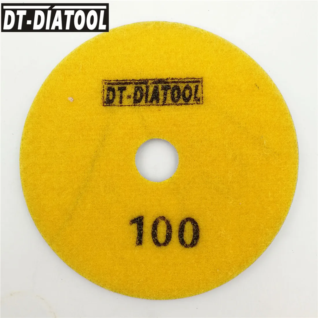 DT-DIATOOL Diamond Wet Polishing Pads G100 White Resin Bond Natural Stone Granite Marble 10pcs Dia 100mm Sanding Discs