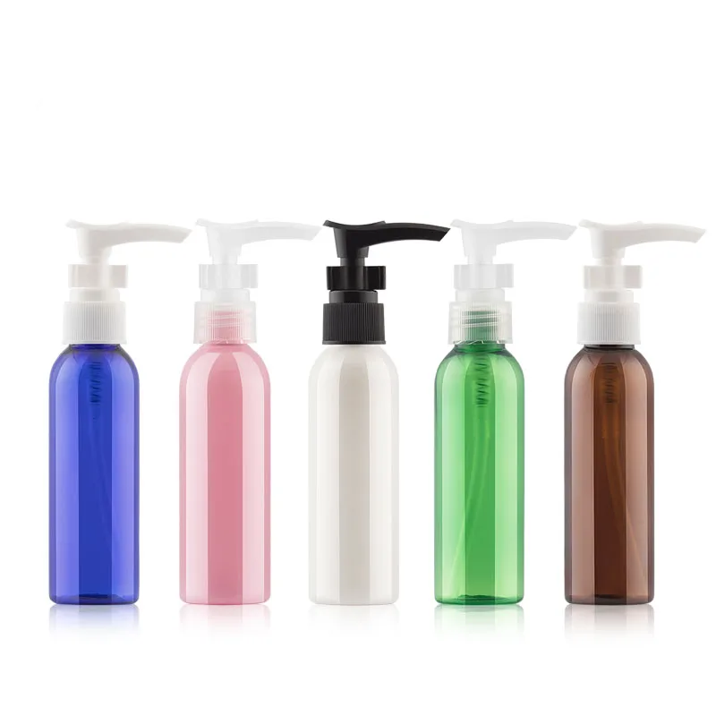 

60ML 48pcs Round Plastic Bottle With Bayonet Pump, 60CC Shampoo/Lotion Packaging Bottle, Empty Cosmetic Container