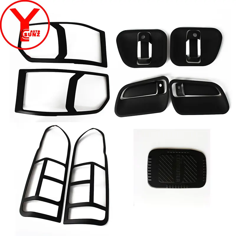 YCSUNZ black body kits For toyota hiace van 2016 2017 2018 accessories ABS car styling auto parts light door handle tank cover