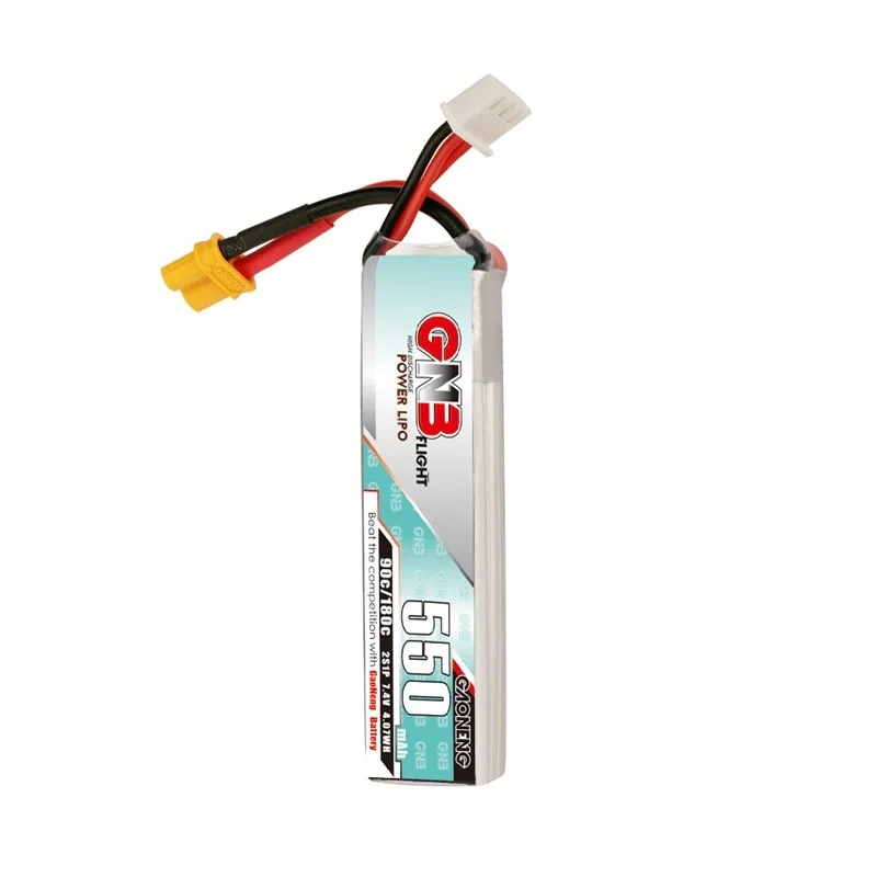 5PCS GNB 2S 7.4V 550mah 90C/180C HV LiPo Battery XT30U-F Plug for TINY8X Blade Inductrix FPV QX2 120S Beta75S Beta FPV Drone