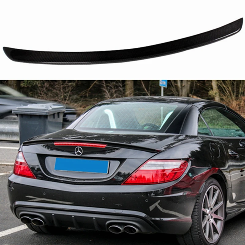 R171 R 172 Carbon Fiber Rear Spoiler Wing for Benz SLK Class R171 2004 - 2010 SLK200 SLK280 SLK300 SLK350