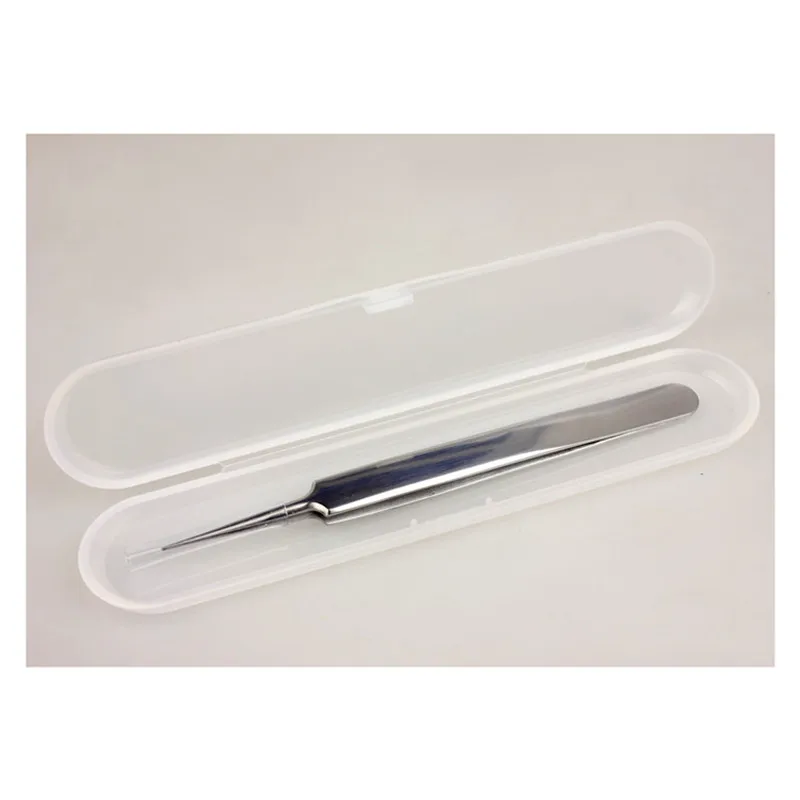 High precision stainless steel tweezers mobile phone maintenance pointed straight mouth fine bird's nest picking tweezer tester