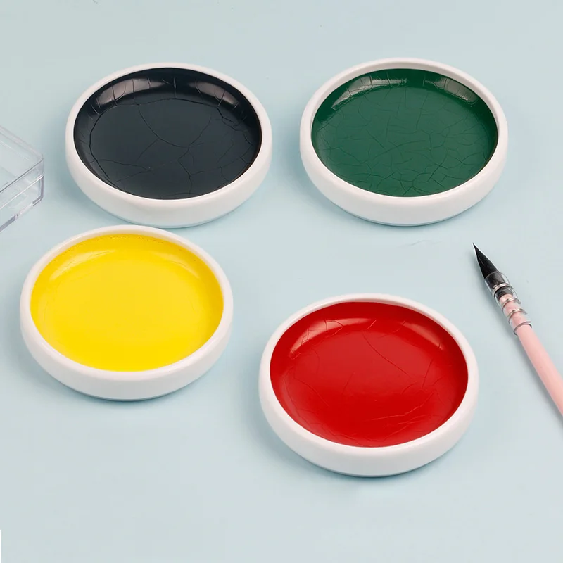 1pc Japan Imported KISSHO 60 Colors Auspicious Ceramic Plate Color Monochrome Professional Solid Watercolor Art Supplies