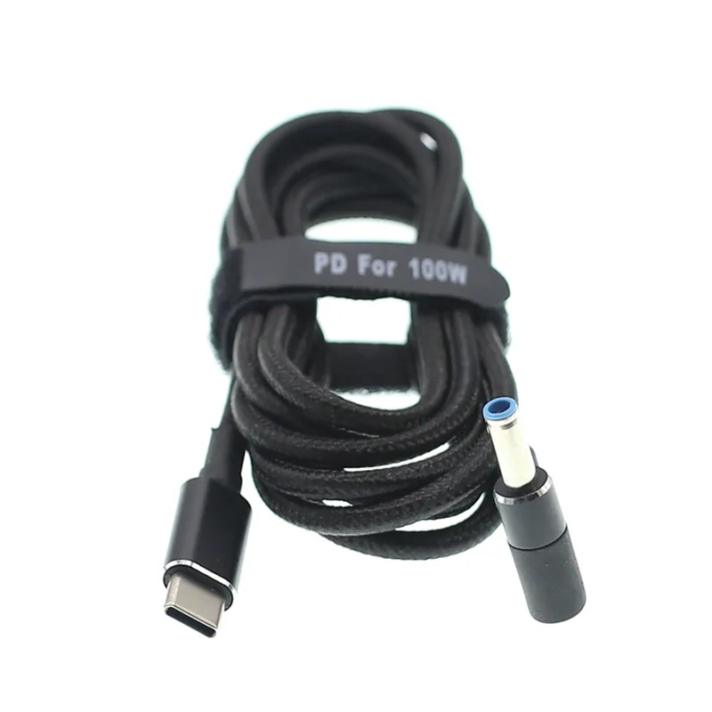 1.8m USB C to 4.5*3.0mm Plug Converter  Type C Laptop Charging Cable Cord for Hp EliteBook 820 G3 820 G4 840 G3 840 G4 1040 G2