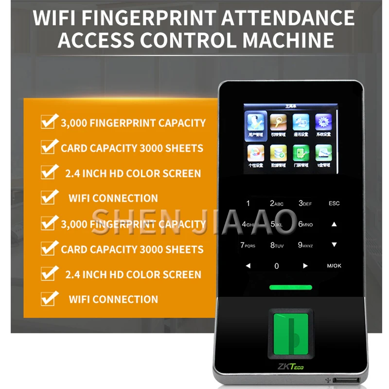 WIFI door access control system magnetic Lock and fingerprint attendance mahcine Fingerprint Recognition Device two in one F28