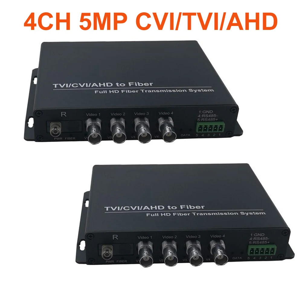 

5MP HD Video over Fiber Optic Media Converters Extender Transmitter and Receiver ,for 5 Megapixel TVI CVI AHD HD Cameras.