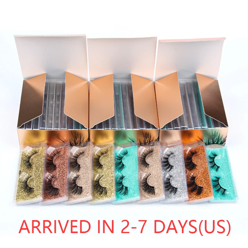 lashes 100/50/5Pairs Wholesale 3D Mink Eyelashes in Bulk faux cils Makeup Dramatic Long Eye lashes Colorful Card false eyelashes