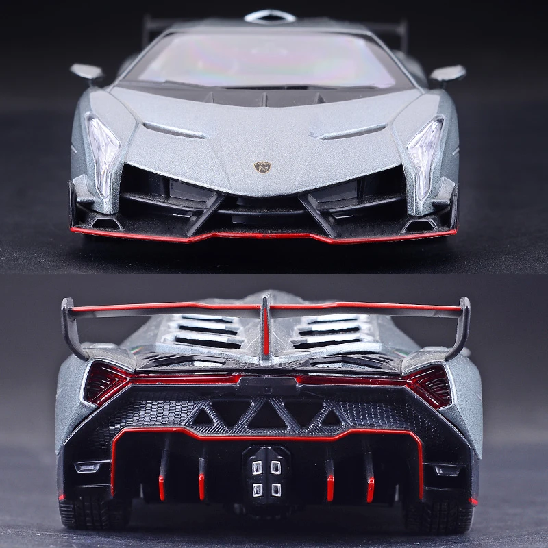 1/24 Veneno Alloy Sports Car Model Diecasts & Toy Vehicles Metal Car Model Simulation Sound Light Collection Childrens Toys Gift