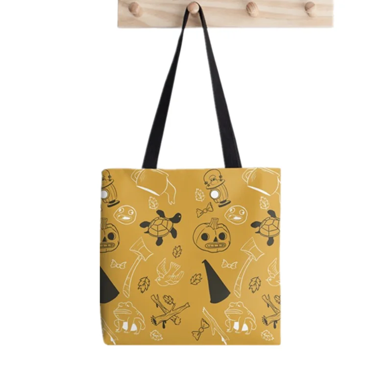 Funny Shopper Otter Family Tote Bag Printed Tote Bag women Harajuku shopper handbag girl Shoulder shopping bag Lady Canvas Bag