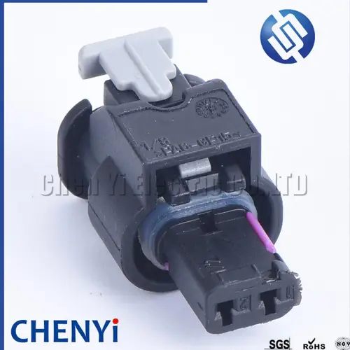 Imagen 2 del producto Conector de inyector de combustible automático de 2 pines enchufes de sensor impermeables 0- 2112986 -1 1- 1718643 -1 4F 0973702   4F0 973 702 Para VW Audi