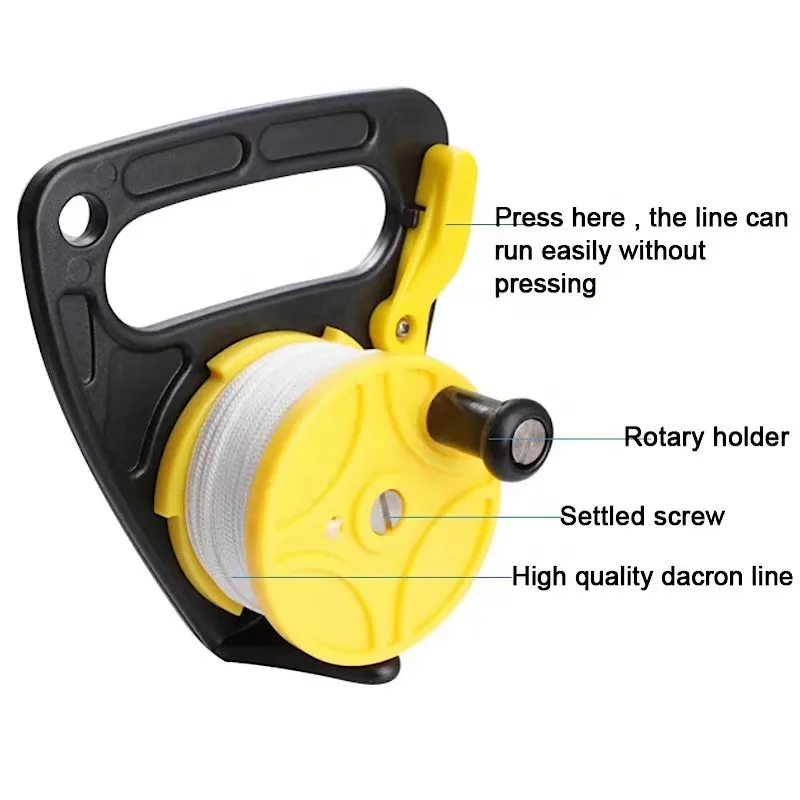 NEW 270ft Line Handheld Diving Cave Reel for Underwater Scuba Wreck Cave Diving Snorkeling SMB Accessorie Heavy Duty