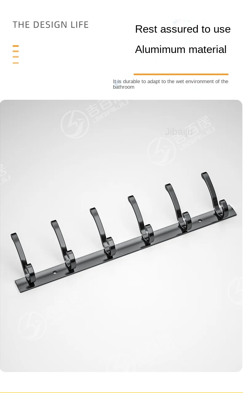 Punch-Gratis Kapstok Muur Opknoping Ruimte Aluminium