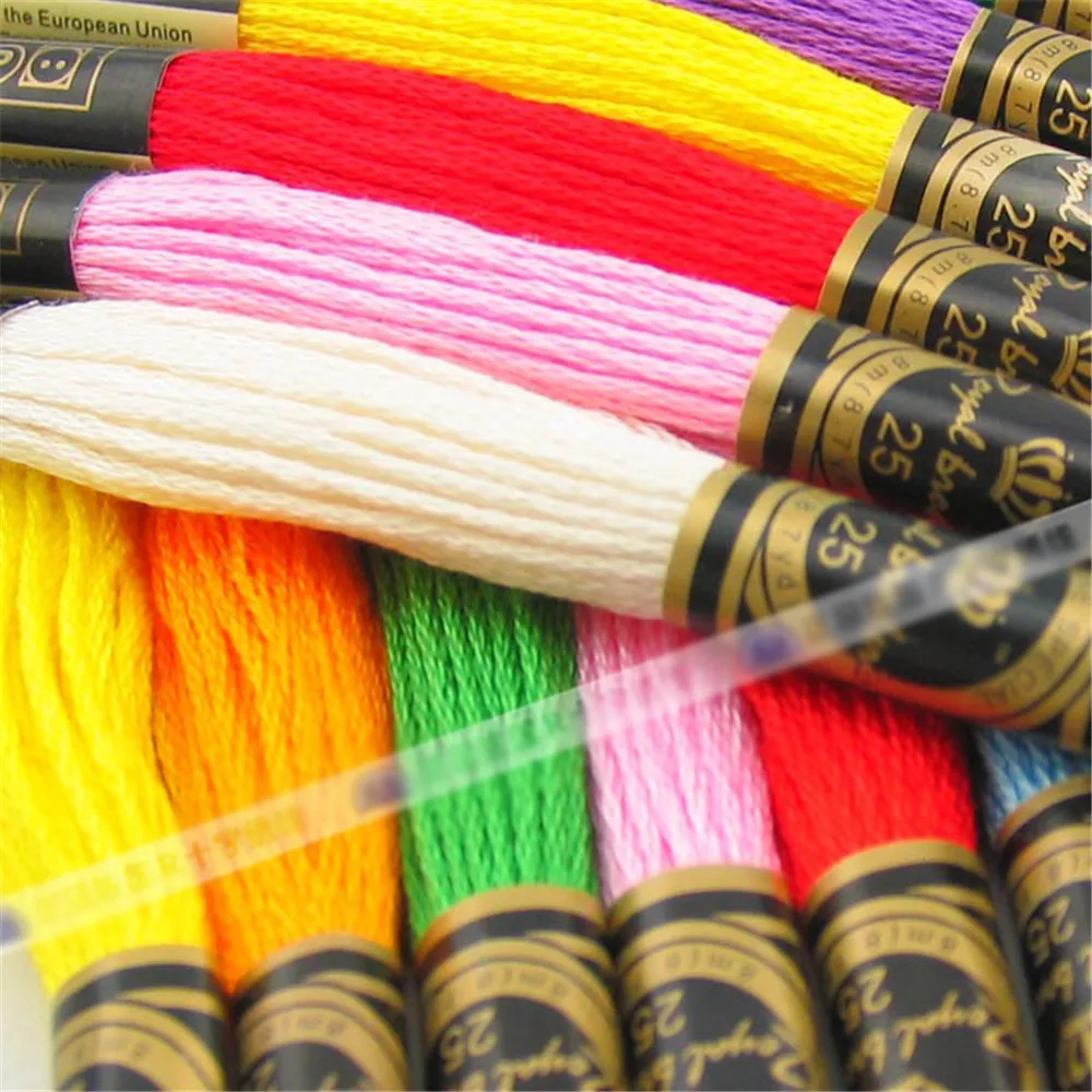 100% Cotton High Quality Cross stitch Floss Embroidery thread Cross Stitch Embroidery Hand Knitting Sewing Weaving 8m 447 color