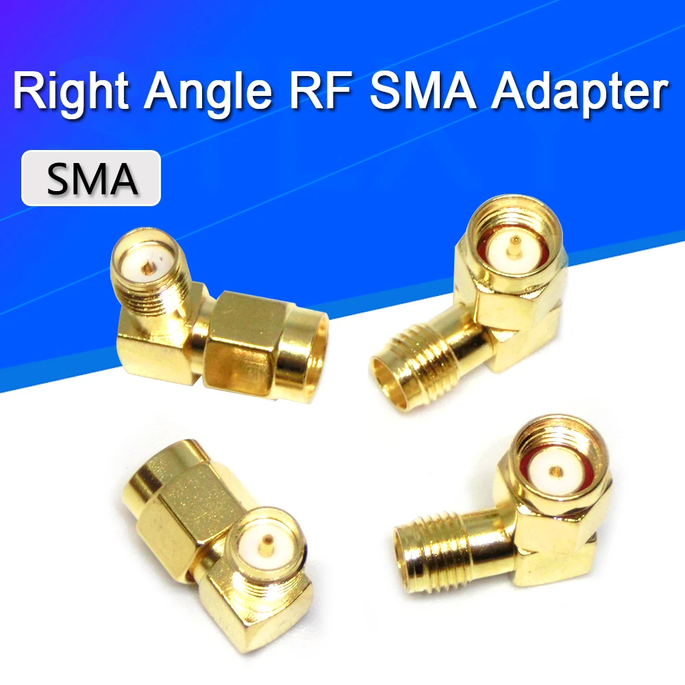 SMA to SMA Connector 90 Degree Right Angle SMA Male to Female Adapter Screw the Needle to SMA Male to Female