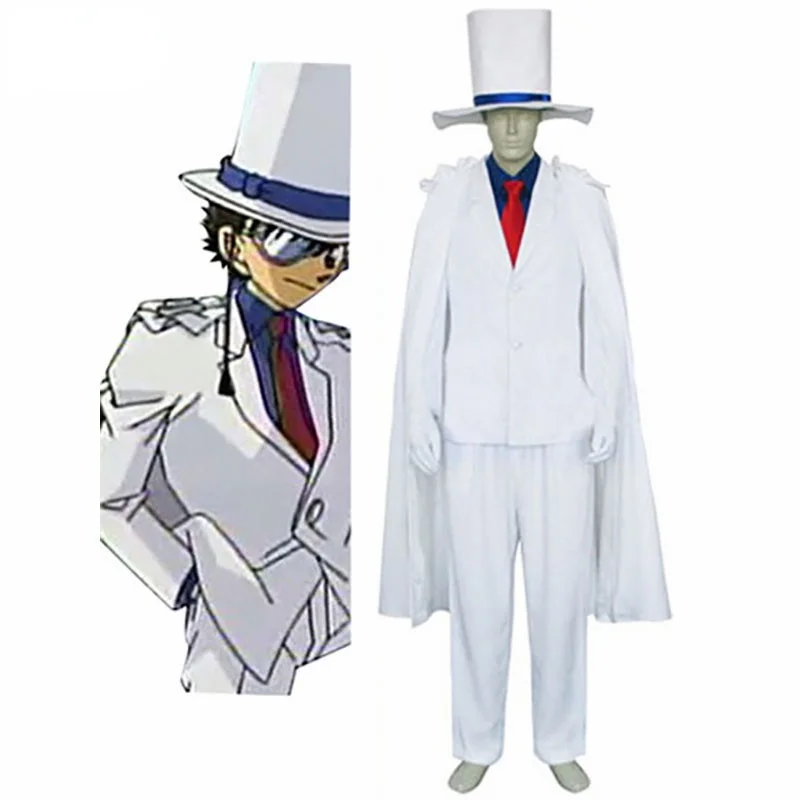 Anime Kid the Phantom Thief Kaitou Kiddo Cosplay Costume Halloween Outfits Full Set Customize Size