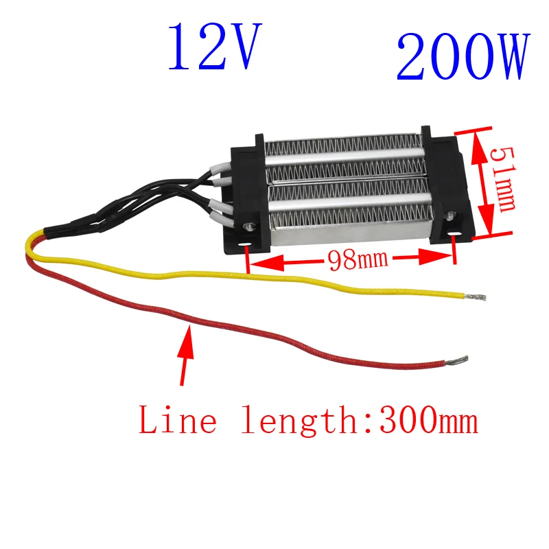 PTC Heaters Thermostatic Heating element 12 V (AC / DC) 200 W Multipurpose Multifunction Air Heater Insulation heater Incubator