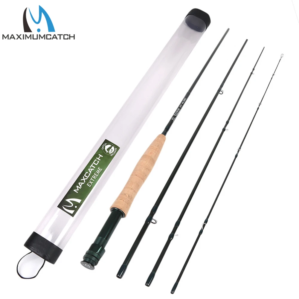 Maximumcatch Extreme Fly Fishing Rod 3/4/5/6/8 WT IM8 Carbon Fiber Średnio szybka wędka muchowa 4 szt.
