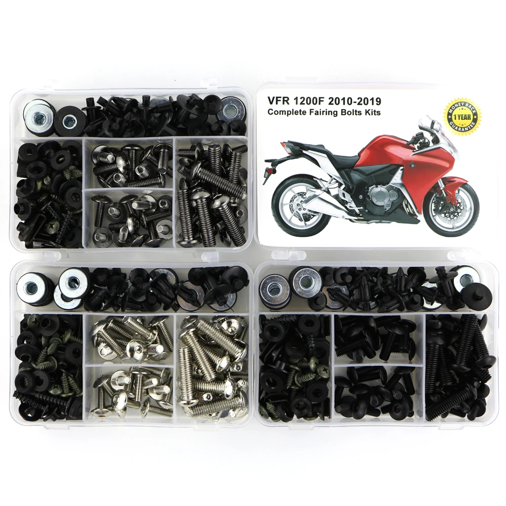 

For Honda VFR 1200F VFR1200F 2010-2019 Motorcycle Full Fairing Bolts Kit Complete Fairing Clips Speed Nuts Steel