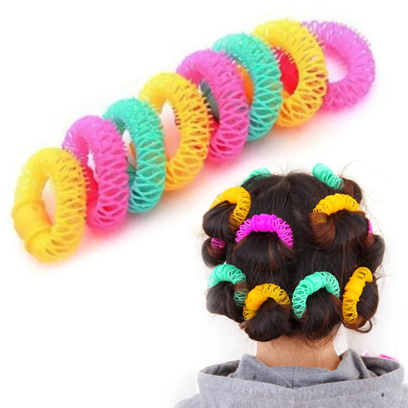 

Hairdress Magic Hair Curler Spiral Curls Roller Donuts Curl Hair Styling Tool Hair Accessories DIY 8 Pcs 7cm*6 cm