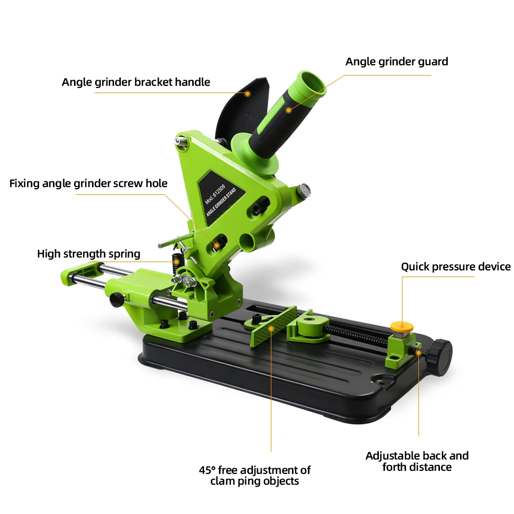 ALLSOME Angle Mill Support Grinder Holder Cutter Stand Bracket Holder Cutting Machine for 100/115/125mm Angle Grinder