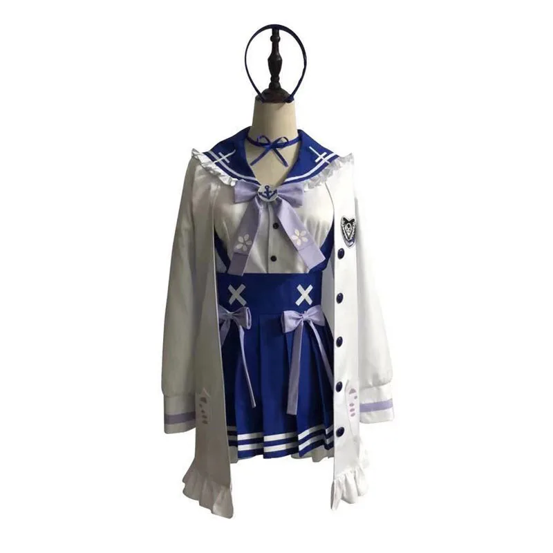 Anime VTuber Hololive Minato Aqua SJ School Uniform Dress Cute Suit Any Size Cosplay Costume Women Halloween