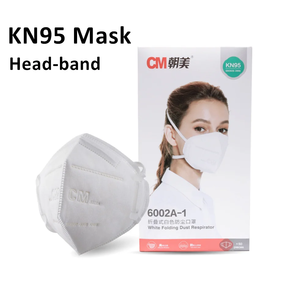 CM KN95 Anti-dust Masks Foldable Anti-smog Breathable Multi-layer Head-band Earband Type Protection Face Masks In Stock