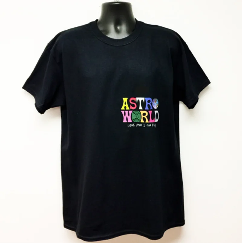 Cactus Jack ASTROWORLD T-shirt Look Mom I Can Fly letter print Summer men women 100% Cotton T-shirts Hip Hop Streetwear tee top