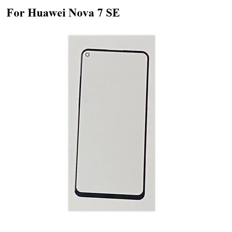 

For Huawei Nova 7 SE 7SE Front LCD Glass Lens touchscreen For Huawei Nova7 SE Touch screen Panel Outer Screen Glass without flex