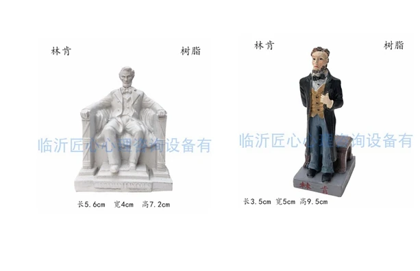 resin figure mental psychological sand table game box court therapy  u s president linccoln