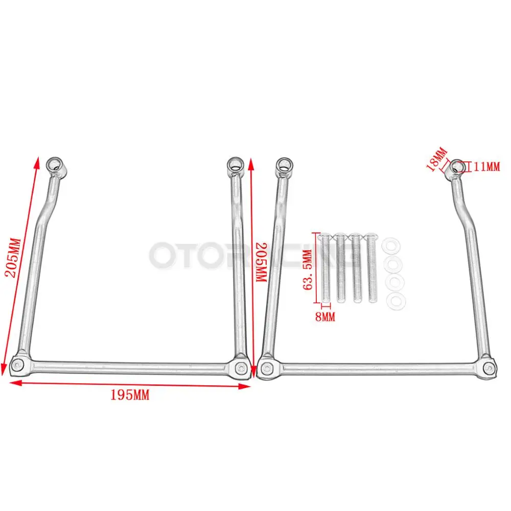 Motorcycle Universal Solid Steel Saddlebag Support Bracket For Honda Yamaha Suzuki Kawasaki Triumph