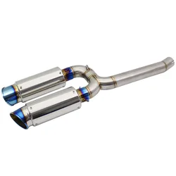 For Yamaha FZ6N FZ6S FZ6 Motorcycle Exhaust System Slip On Connect Mid Pipe with 2PCS Exhaust Muffler Pipe Tailpipe Escape Moto