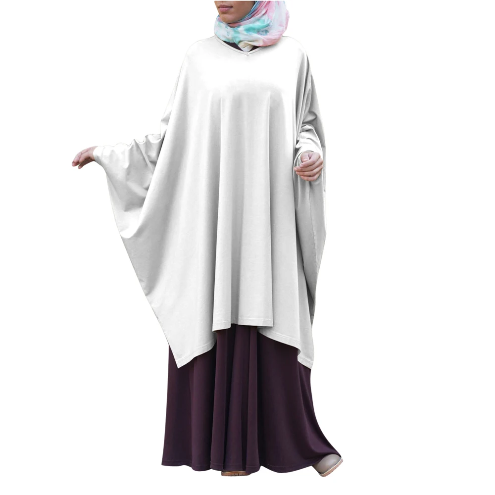 Imagem -03 - Abaya Grande para Mulheres Muçulmanas Vestuário de Oração Hijab Longo Vestuário Islâmico Oração Ramadã Eid Caftan Vestido de Robe Cachecol Abaya