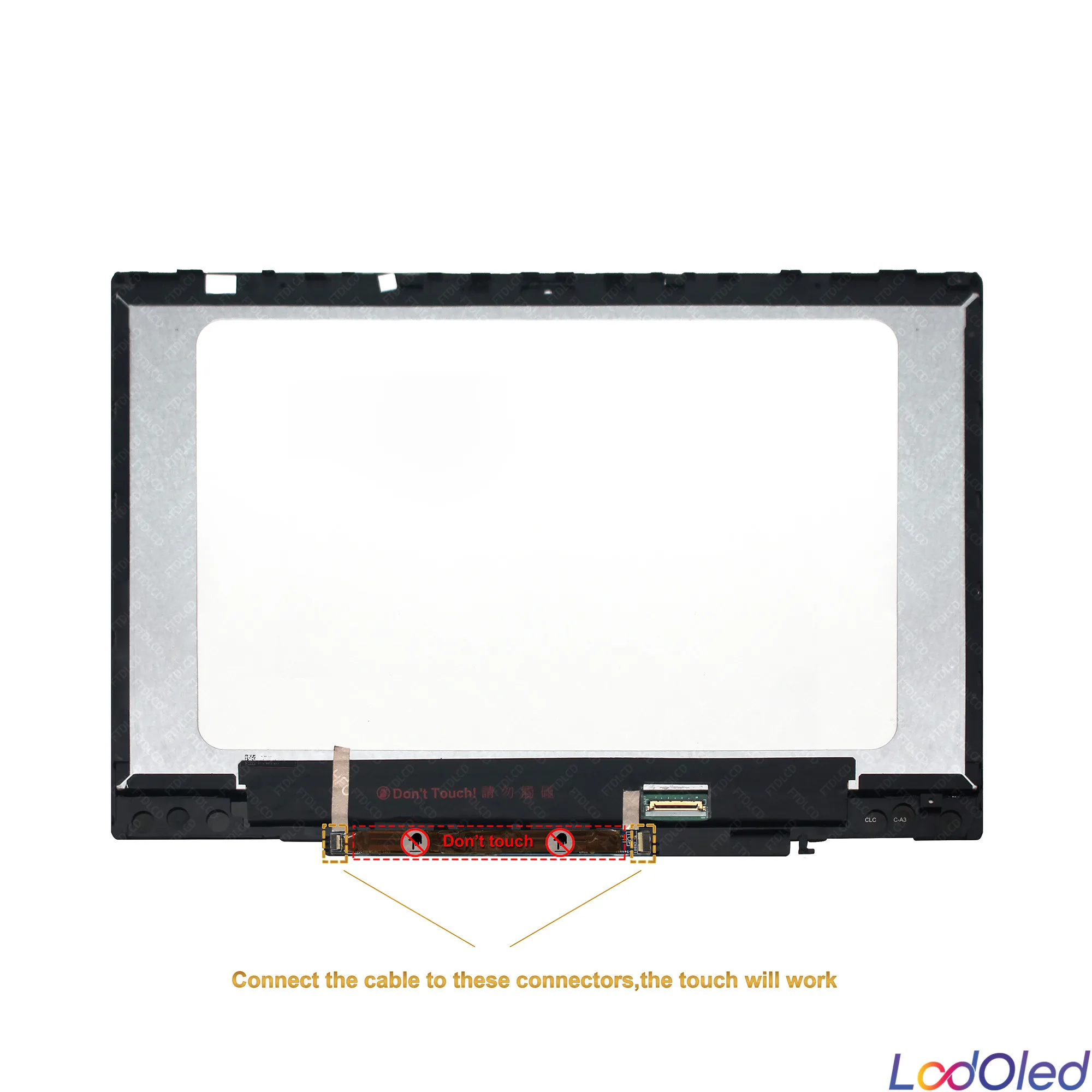 Imagem -02 - Ecrã Táctil do Visor Lcd Fhd para o Pavilhão hp Conjunto do Vidro do Digitalizador 14-cd1003na 14-cd1004na 14-cd1005na 14-cd1007na 14-cd1009na