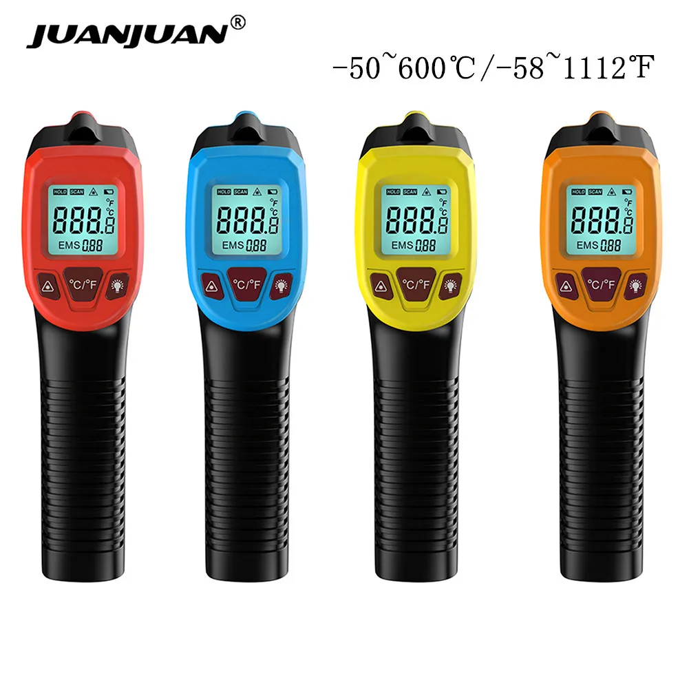 -50~600℃ / -58~1112℉ GM320S Non-Contact Industrial Infrared Thermometer IR High Temperature Gun LCD Laser-Pointer -50~600℃