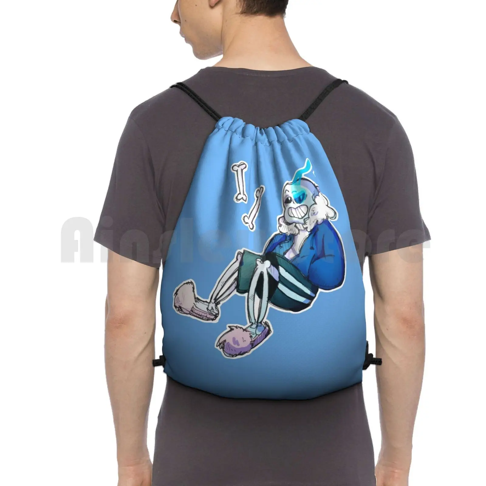 Undertale : Sans Backpack Drawstring Bag Riding Climbing Gym Bag Undertale Sans Papyrus Video Games