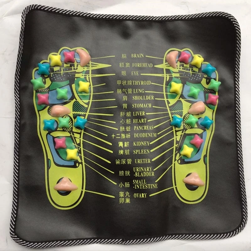 the product sell like hot cakes Foot massage mat the road of health A foot massager Color stone massage blanket