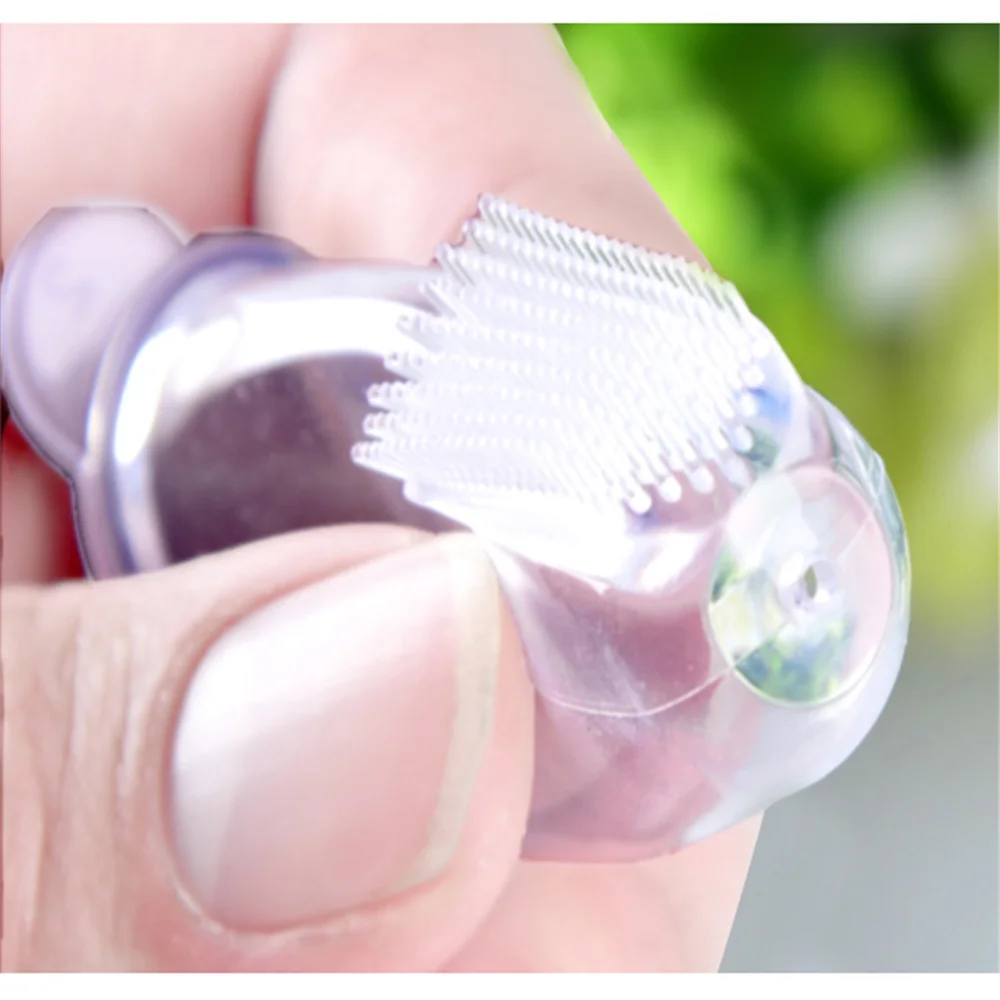 3Pcs Baby Silikon Finger Zahnbürste Kinder Zähne Klar Massage Weichen Säuglings Gummi Reinigung Pinsel Kind Zahnpflege Zahnbürste – Detail 15