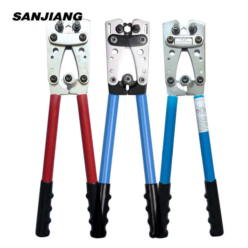 HX-50B Pressure clamp large Y.O terminal wire clamp strong bare terminal wire clamp 6-50mm² shoulder clamping tool crimper plier