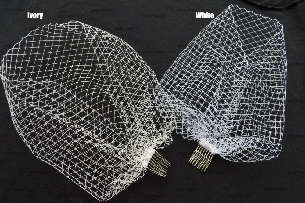 Novo branco marfim preto nupcial net birdcage véus encantadores véu de casamento chapéus fascinator rosto véus com pente reino unido