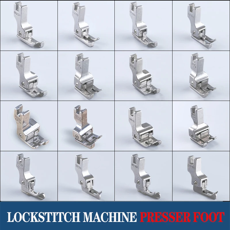 Steel Lockstitch Machine Presser Foot CR1/32 CL1/32 CR1/16 CL1/16 CR1/8 CL1/8 CR3/16 CL3/16 CR1/4 CL1/4 CR5/16 CL5/16