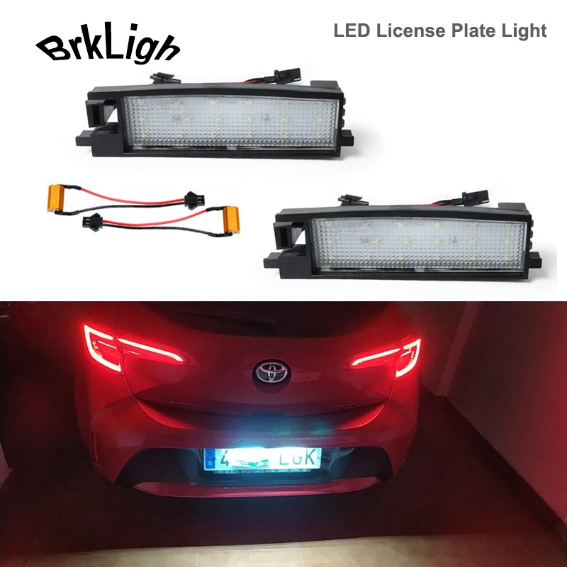 2Pcs No Error LED License Plate Lights Number Lamps Auto Parts For Toyota Camry Solara Rav4 XA40 Auris Aygo Avalon Corolla Yaris