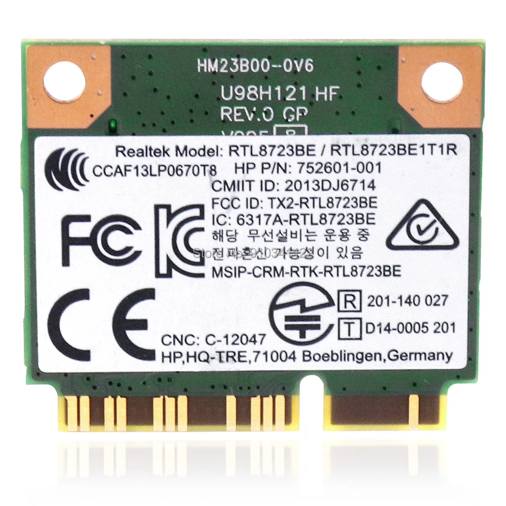 Realtek RT8723BE 802.11bgn 1x1 Wi-Fi + BT4.0 Combo Adapter 150mbps 752601-001 753077-001 for HP 250 G3 WIFI WLAN CARD