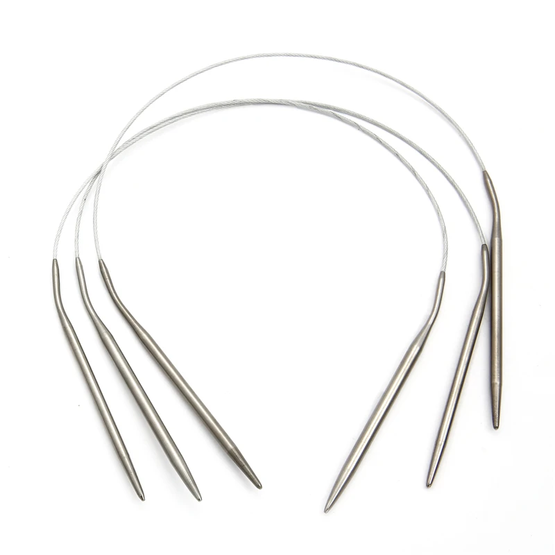 1Set 1.6-4.8mm Stainless Steel Circular Knitting Needles Crochet Pins Needle Craft Tools For Set of Knitting Hooks DIY Weaving
