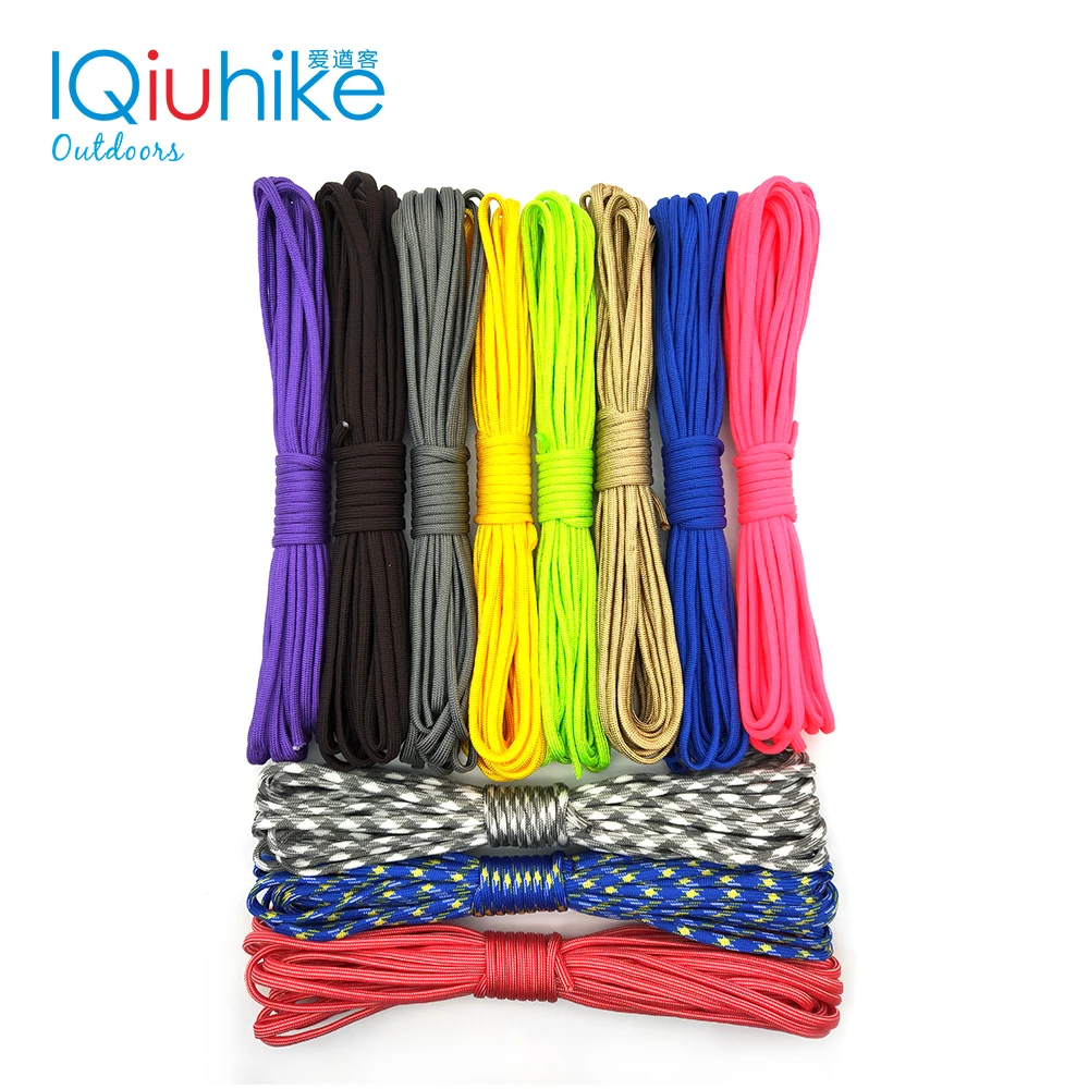 100FT Paracord 550 Paracord Parachute Cord Lanyard Rope Mil Spec Type III 7 Strand Climbing Camping Survival Paracord