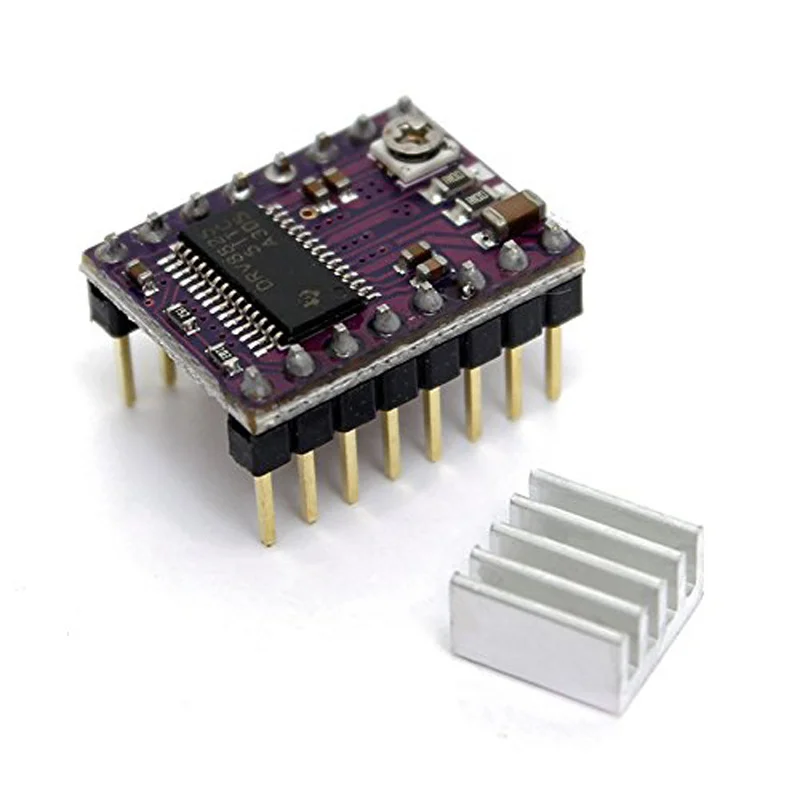 Stepstick Drv8825 para impresora 3D, portador de Motor paso a paso, Reprap, rampas PCB de 4 capas, reemplazo del controlador A4988 con disipador de calor