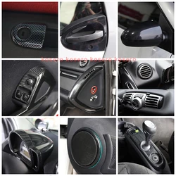 Cubierta con patrón de fibra de carbono para coche, pegatinas decorativas para Smart 451 Fortwo, Interior y Exterior, accesorios modificados ABS