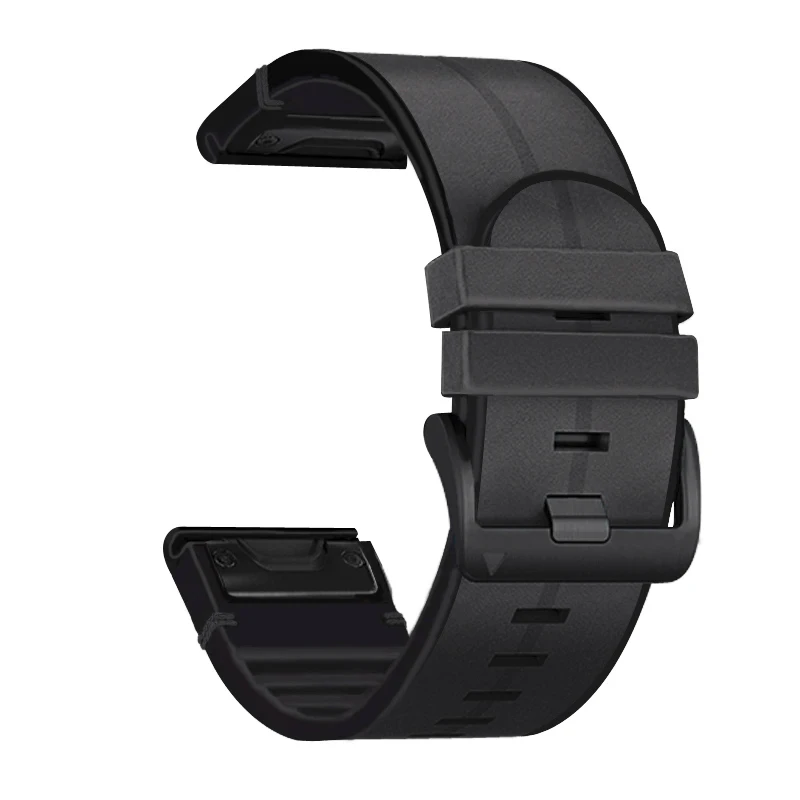 Für Garmin Fenix 6XPro 6 5 5X Plus 3/3HR Armband Quick Fit 26 22mm Silicagel Leder uhr Strap Forerunner 935/945 Armband