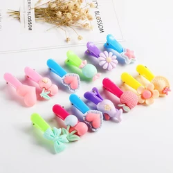 10 pieces Cute Candy Color Pet Dog Hair Accessories Plastic Duck Clip Small Dog Hair Clips Christmas Gift For Pet