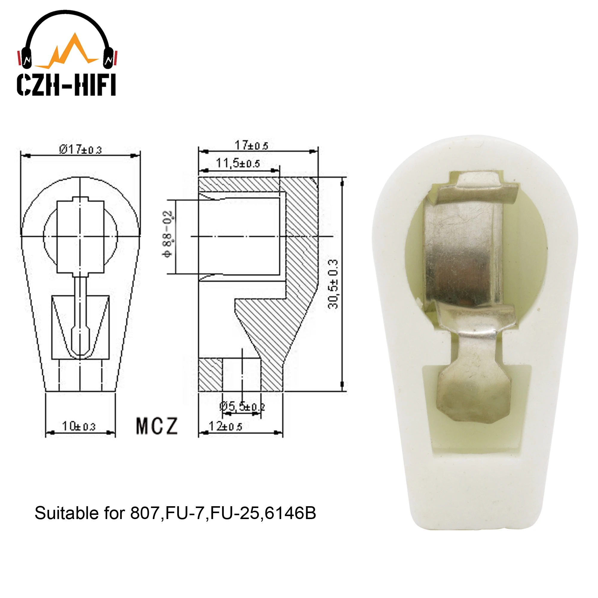 10 قطعة السيراميك فراغ أنبوب لوح الأنود القطبي كاب قبعة ل 813,811,572B ، FU-5 ، 807 ، FU-7 ، FU-25 ، 6146B ، EL504 FU-519 EF37 6P13P ، 6Z18 ، 1625